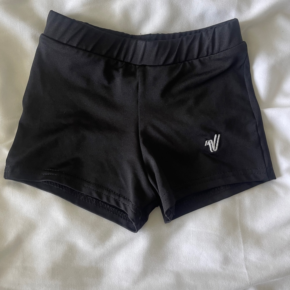 Black varsity cheer shorts